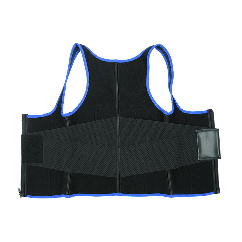 UJB Blue Elastic Single Bands Vest With Zipper MHW100076BL