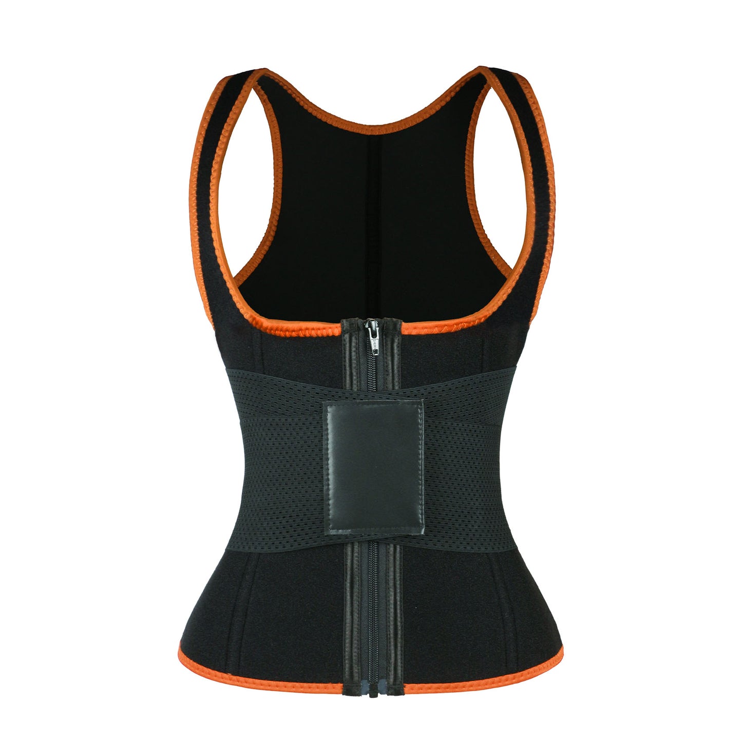 UJB Orange Elastic Single Bands Vest With Zipper MHW100076O