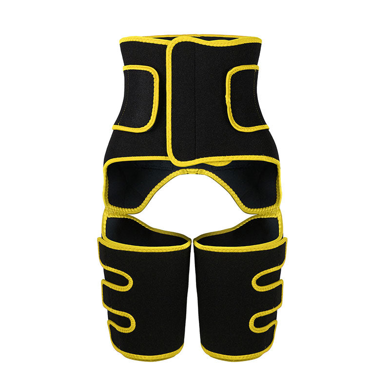 UJB Yellow Neoprene Waist&Thigh Shaper with Single Detachable Belt MHW100118Y
