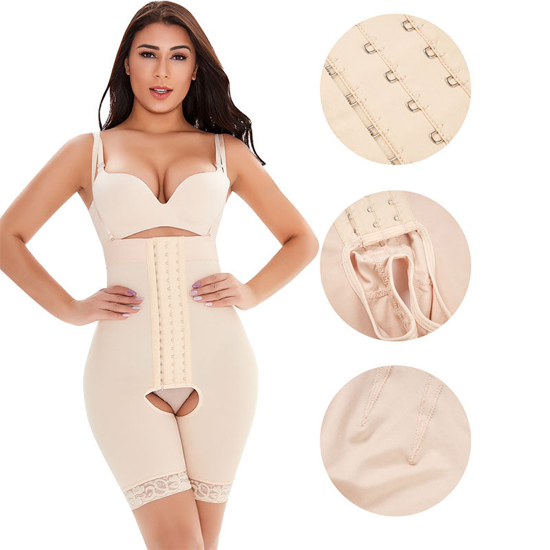 Nude Adjustable Hooks One-piece Belly-lifting Shapewear MHW100233BN