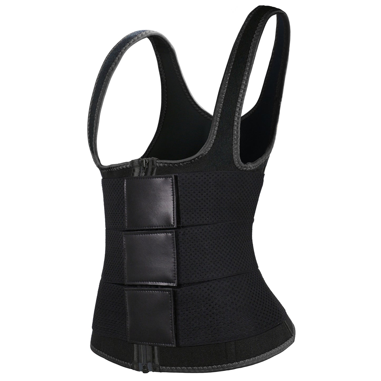 UJB Black Vest Three Belts MHW100194B