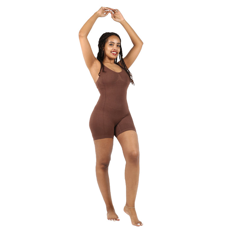 Brown Seamless Postpartum Body Shaper MHW100274BR