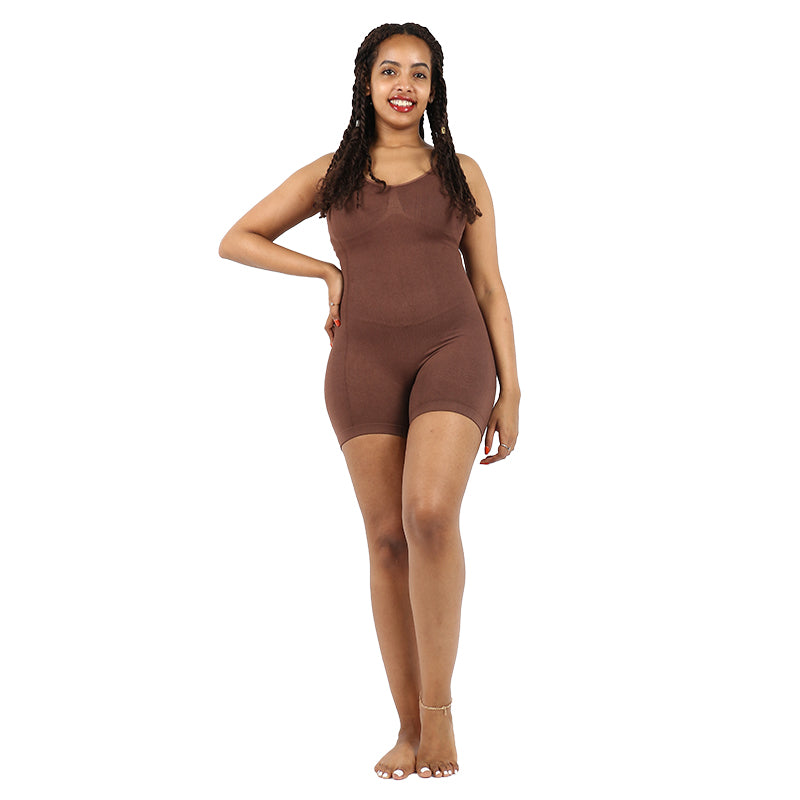 Brown Seamless Postpartum Body Shaper MHW100274BR