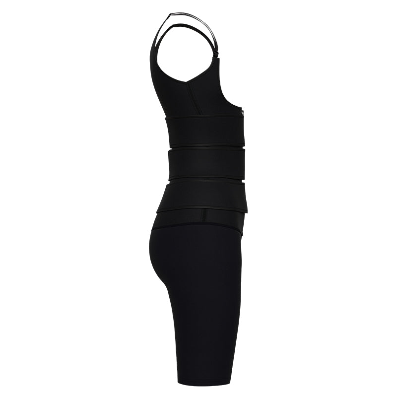 UJB SBR 9 steel bone three-belt vest milk silk MHW100299B