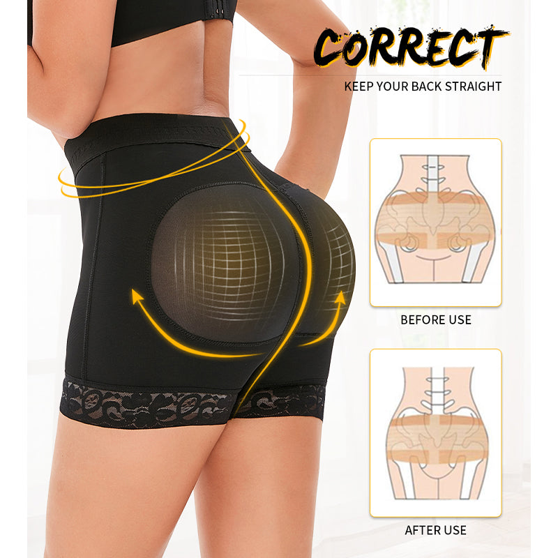 UJB Non-slip Black high waisted elastic hip shaping breathable Butt lift MT000011B