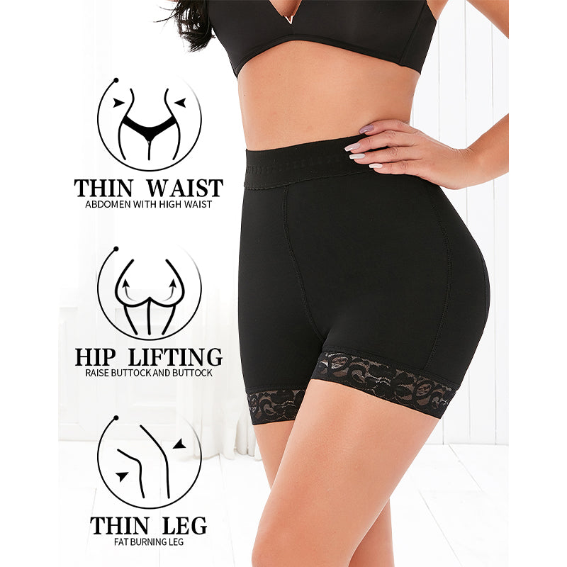 UJB Non-slip Black high waisted elastic hip shaping breathable Butt lift MT000011B