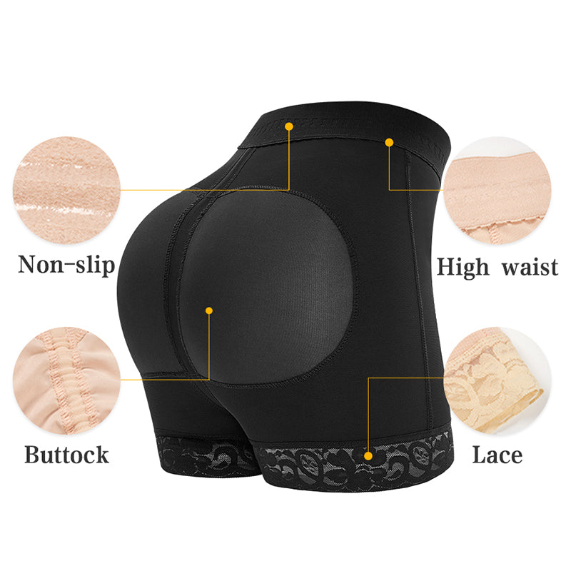 Non-slip Black high waisted elastic hip shaping breathable