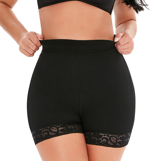 Non-slip Black high waisted elastic hip shaping breathable