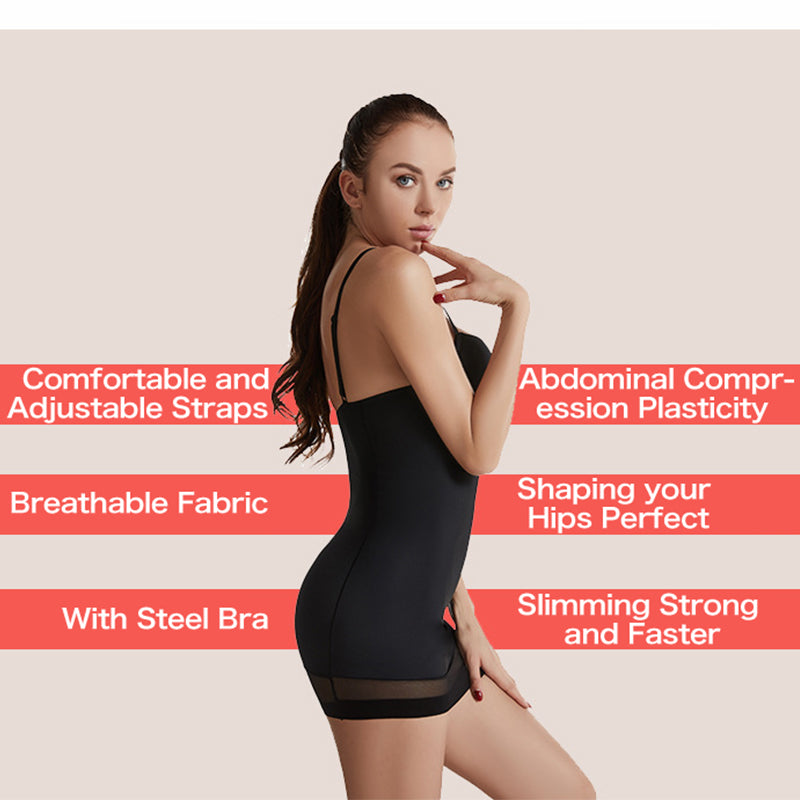 Black Body Sliming Shaper Dress Bra with Straps MT000094B