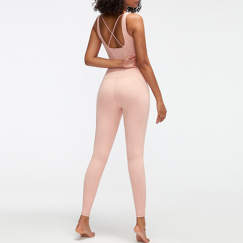 UJB Built-in bra Onesie Unitard Designed for yoga and training MH133734