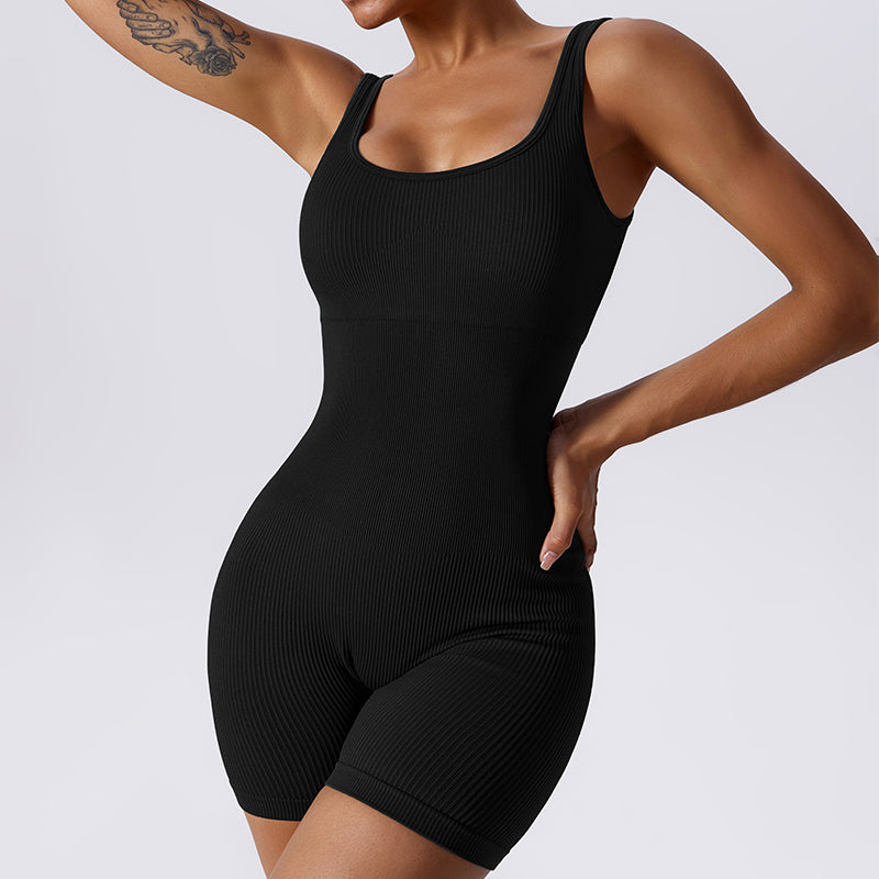 UJB One Piece Exercise Workout Short Jumpsuit Rompers MH133792
