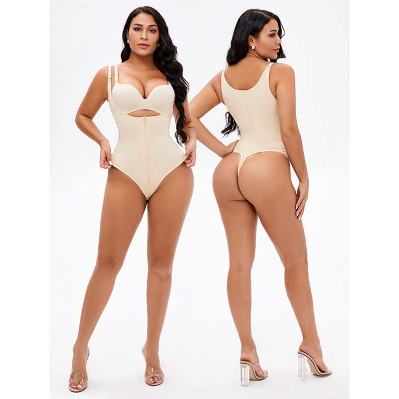 Bodysuit girdle high back nude thong MT000234N