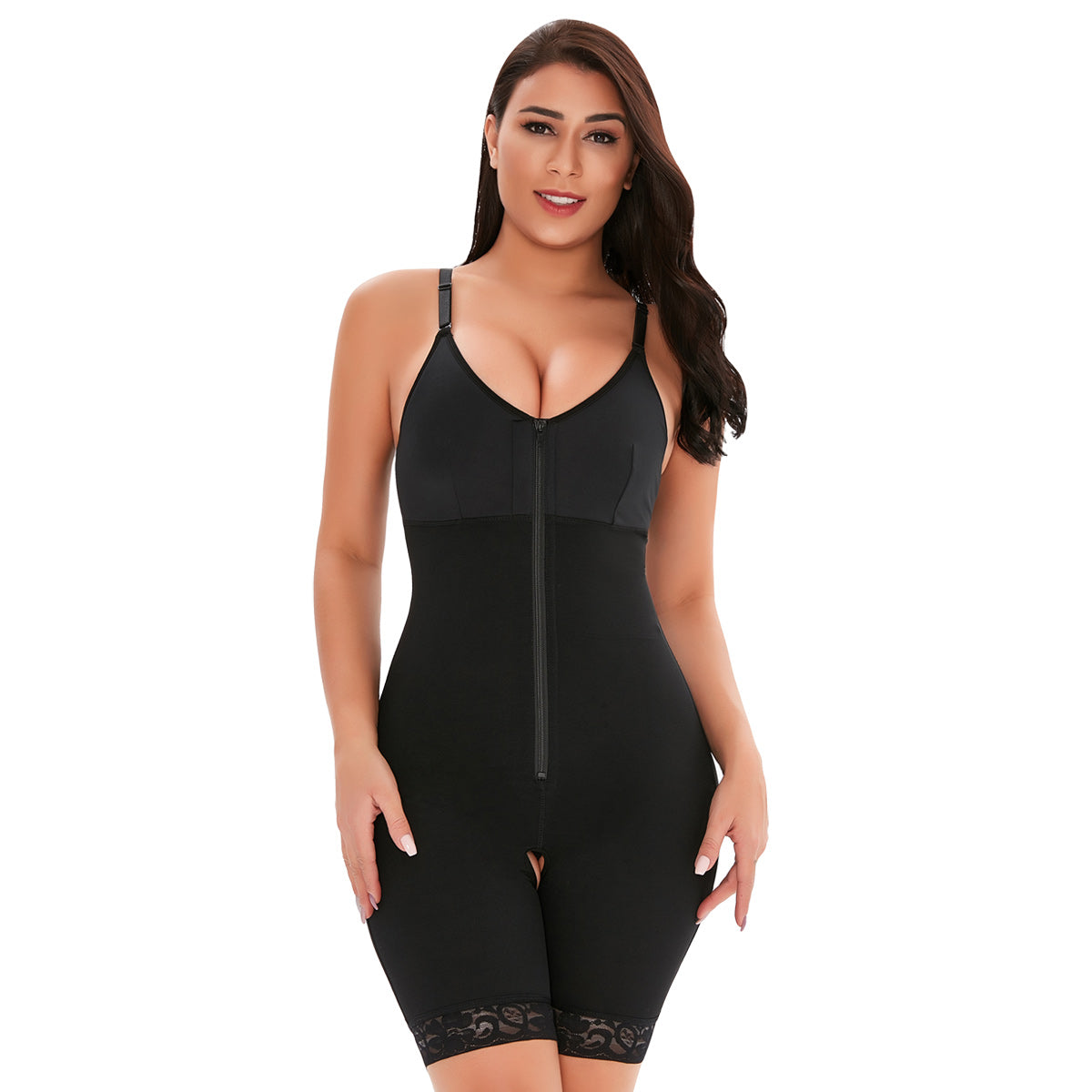 Full Body Black Shaper Tummy Control Bodysuit MHW100124B