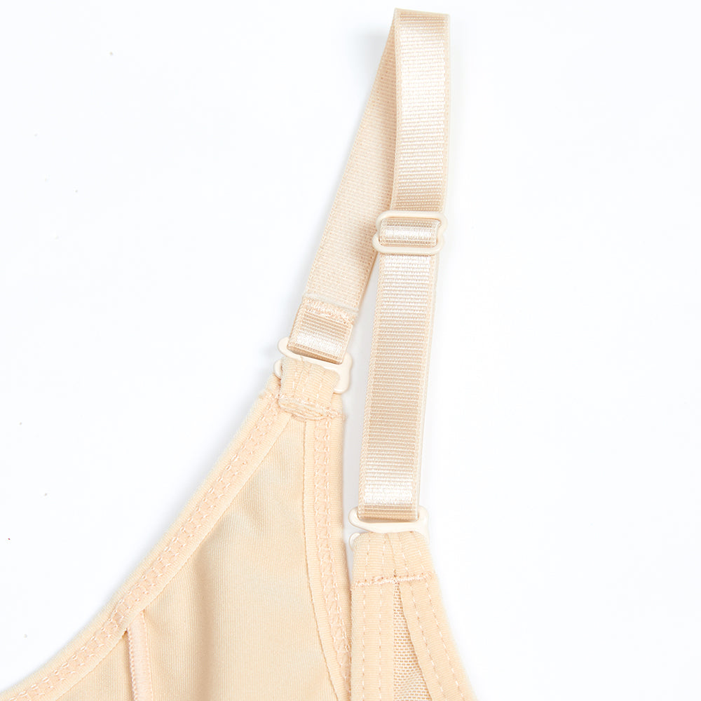 The new type of large size European and American breasted zipper body shaper with lengthened straps MT000017B