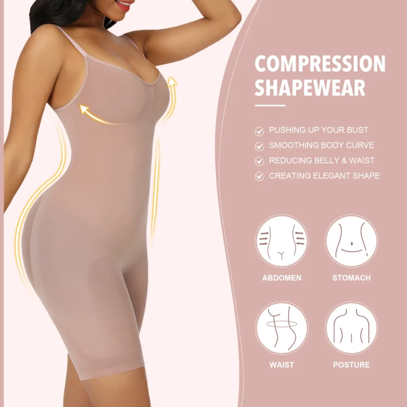 Seamless Shapewear High Waist Slimming Tummy Control Full Body Shaper - Image 3