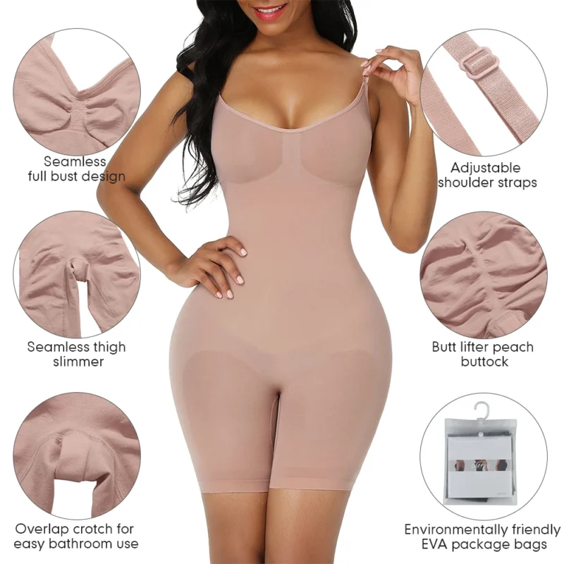 Seamless Shapewear High Waist Slimming Tummy Control Full Body Shaper - Image 2